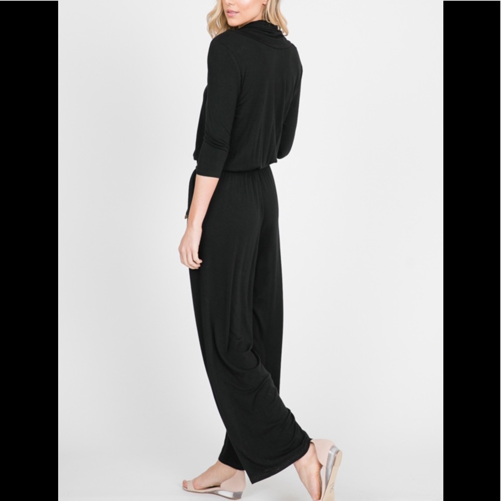 Comfy Black Jumpsuit - Picture 6 of 8